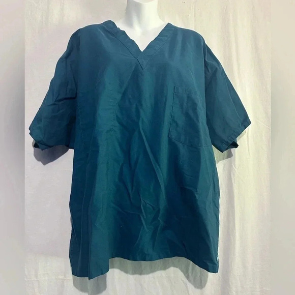 Landau Unisex XXL V Neck Scrub Top - Picture 1 of 3